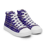 Tartan Men High Top Shoes Clan Ochterlony Plaid Converse High Tops Sneakers, Converse Christmas Sneakers Plaid High Top Shoes For Men