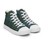 Tartan Men High Top Shoes Clan Ogilvie Hunting Ancient Plaid Converse High Tops Sneakers, Converse Christmas Sneakers Plaid High Top Shoes For Men