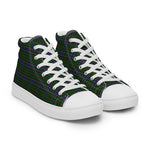 Plaid Tartan Men High Top Sneakers Clan Ogilvie Hunting Plaid Converse High Tops Sneakers, Converse Christmas Sneakers