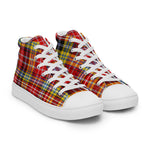 Plaid Tartan Men High Top Sneakers Clan Ogilvie Of Airlie Ancient Plaid Converse High Tops Sneakers, Converse Christmas Sneakers