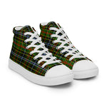 Plaid Tartan Men High Top Sneakers Clan Walkinshaw Plaid Converse High Tops Sneakers, Converse Christmas Sneakers