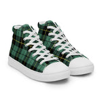 Plaid Tartan Men High Top Sneakers Clan Wallace Ancient Plaid Converse High Tops Sneakers, Converse Christmas Sneakers