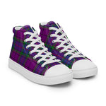 Plaid Tartan Men High Top Sneakers Clan Wardlaw Plaid Converse High Tops Sneakers, Converse Christmas Sneakers