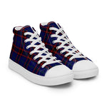 Plaid Tartan Men High Top Sneakers Clan Wedderburn Plaid Converse High Tops Sneakers, Converse Christmas Sneakers
