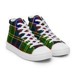 Plaid Tartan Men High Top Sneakers Clan Whitelaw Modern Plaid Converse High Tops Sneakers, Converse Christmas Sneakers