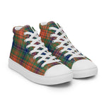 Plaid Tartan Men High Top Sneakers Clan Wilson Plaid Converse High Tops Sneakers, Converse Christmas Sneakers