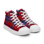 Plaid Tartan Men High Top Sneakers Clan Wishart Dress Plaid Converse High Tops Sneakers, Converse Christmas Sneakers
