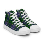 Plaid Tartan Men High Top Sneakers Clan Wishart Hunting Plaid Converse High Tops Sneakers, Converse Christmas Sneakers