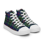 Plaid Tartan Men High Top Sneakers Clan Wood Plaid Converse High Tops Sneakers, Converse Christmas Sneakers