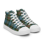 Plaid Tartan Men High Top Sneakers Clan Paisley Plaid Converse High Tops Sneakers, Converse Christmas Sneakers