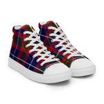 Plaid Tartan Men High Top Sneakers Clan Pennycook Plaid Converse High Tops Sneakers, Converse Christmas Sneakers