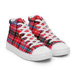 Plaid Tartan Men High Top Sneakers Clan Pitblado Plaid Converse High Tops Sneakers, Converse Christmas Sneakers