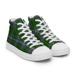 Plaid Tartan Men High Top Sneakers Clan Pringle Plaid Converse High Tops Sneakers, Converse Christmas Sneakers
