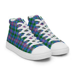Plaid Tartan Men High Top Sneakers Clan Ralston Plaid Converse High Tops Sneakers, Converse Christmas Sneakers
