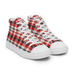 Plaid Tartan Men High Top Sneakers Clan Renton Plaid Converse High Tops Sneakers, Converse Christmas Sneakers