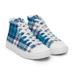 Plaid Tartan Men High Top Sneakers Clan Robertson Plaid Converse High Tops Sneakers, Converse Christmas Sneakers