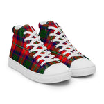 Plaid Tartan Men High Top Sneakers Clan Roxburgh District Plaid Converse High Tops Sneakers, Converse Christmas Sneakers