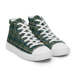 Plaid Tartan Men High Top Sneakers Clan Scott Green Ancient Plaid Converse High Tops Sneakers, Converse Christmas Sneakers