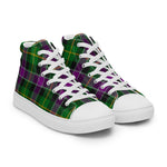 Plaid Tartan Men High Top Sneakers Clan Selkirk Plaid Converse High Tops Sneakers, Converse Christmas Sneakers
