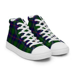 Plaid Tartan Men High Top Sneakers Clan Shaw Modern Plaid Converse High Tops Sneakers, Converse Christmas Sneakers