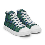 Plaid Tartan Men High Top Sneakers Clan Sinclair Hunting Ancient Plaid Converse High Tops Sneakers, Converse Christmas Sneakers
