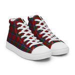 Plaid Tartan Men High Top Sneakers Clan Sinclair Plaid Converse High Tops Sneakers, Converse Christmas Sneakers