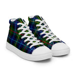 Plaid Tartan Men High Top Sneakers Clan Smith Modern Plaid Converse High Tops Sneakers, Converse Christmas Sneakers