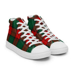 Plaid Tartan Men High Top Sneakers Clan Stewart Atholl Modern Plaid Converse High Tops Sneakers, Converse Christmas Sneakers