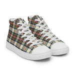 Plaid Tartan Men High Top Sneakers Clan Stewart Dress Ancient Plaid Converse High Tops Sneakers, Converse Christmas Sneakers
