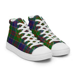 Plaid Tartan Men High Top Sneakers Clan Sinclair Plaid Converse High Tops Sneakers, Converse Christmas Sneakers