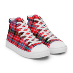 Plaid Tartan Men High Top Sneakers Clan Straiton Plaid Converse High Tops Sneakers, Converse Christmas Sneakers