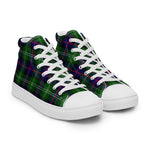 Plaid Tartan Men High Top Sneakers Clan Sutherland Modern Plaid Converse High Tops Sneakers, Converse Christmas Sneakers