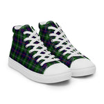Plaid Tartan Men High Top Sneakers Clan Swinton Plaid Converse High Tops Sneakers, Converse Christmas Sneakers