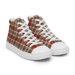 Plaid Tartan Men High Top Sneakers Clan MacAlister Dress Plaid Converse High Tops Sneakers, Converse Christmas Sneakers