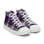 Scotstee Shop - Scotstee Shop Plaid Tartan High Top Sneakers Clan MacDonald Dress Modern Plaid Converse High Tops Sneakers, Converse Christmas Sneakers