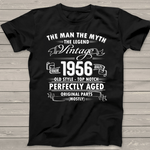 Mens Man Myth Legend 1956 65th Bday Gifts For 65 Years Old Birthday Shirt 65th Birthday Shirt - Scotstee Shop