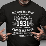 Mens Man Myth Legend 90th Birthday Gifts For 1931 90 Years Old Birthday Shirt 90th Birthday Shirt - Scotstee Shop