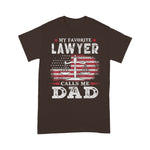 Scotstee Shop - Mens My Favorite Lawyer Calls Me Dad USA Flag Father's Day Shirt