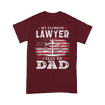 Scotstee Shop - Mens My Favorite Lawyer Calls Me Dad USA Flag Father's Day Shirt