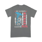 Scotstee Shop - Mens My Favorite Nurse Calls Me Papa USA Flag Father's Day 4th Of July Shirt Nurse 4th of July Shirt