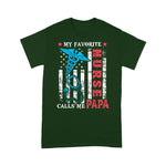 Scotstee Shop - Mens My Favorite Nurse Calls Me Papa USA Flag Father's Day 4th Of July Shirt Nurse 4th of July Shirt