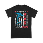 Scotstee Shop - Mens My Favorite Nurse Calls Me Papa USA Flag Father's Day 4th Of July Shirt Nurse 4th of July Shirt
