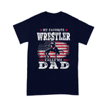 Scotstee Shop - Mens My Favorite Wrestler Calls Me Dad USA Flag Father's day 4th Of July Shirt
