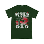Scotstee Shop - Mens My Favorite Wrestler Calls Me Dad USA Flag Father's day 4th Of July Shirt