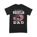 Scotstee Shop - Mens My Favorite Wrestler Calls Me Dad USA Flag Father's day 4th Of July Shirt
