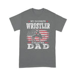 Scotstee Shop - Mens My Favorite Wrestler Calls Me Dad USA Flag Father's day 4th Of July Shirt