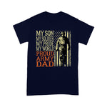 Scotstee Shop - Mens My Son Is A Soldier Hero Proud Army Dad US Military Father trump 4th Of July Shirt Army Shirts