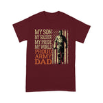 Scotstee Shop - Mens My Son Is A Soldier Hero Proud Army Dad US Military Father trump 4th Of July Shirt Army Shirts