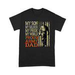 Scotstee Shop - Mens My Son Is A Soldier Hero Proud Army Dad US Military Father trump 4th Of July Shirt Army Shirts
