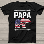 Scotstee Shop - Mens Papa Bear American Flag 4th of July Father's Day Gift Dad 4th Of July Shirt